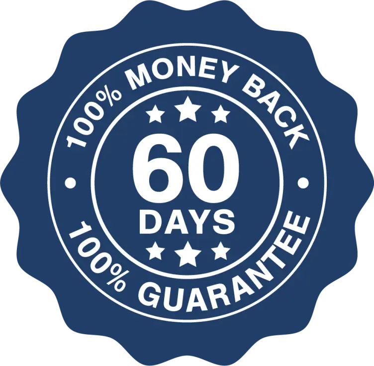 Glycovit 60-Day 100% Money-Back Guarantee Badge